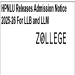 HPNLU Releases Admission Notice 2025 26 For LLB and LLM